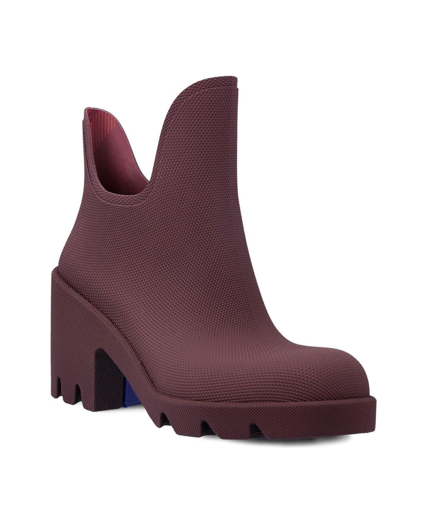 Round-toe Slip-on Heeled Boots - 2