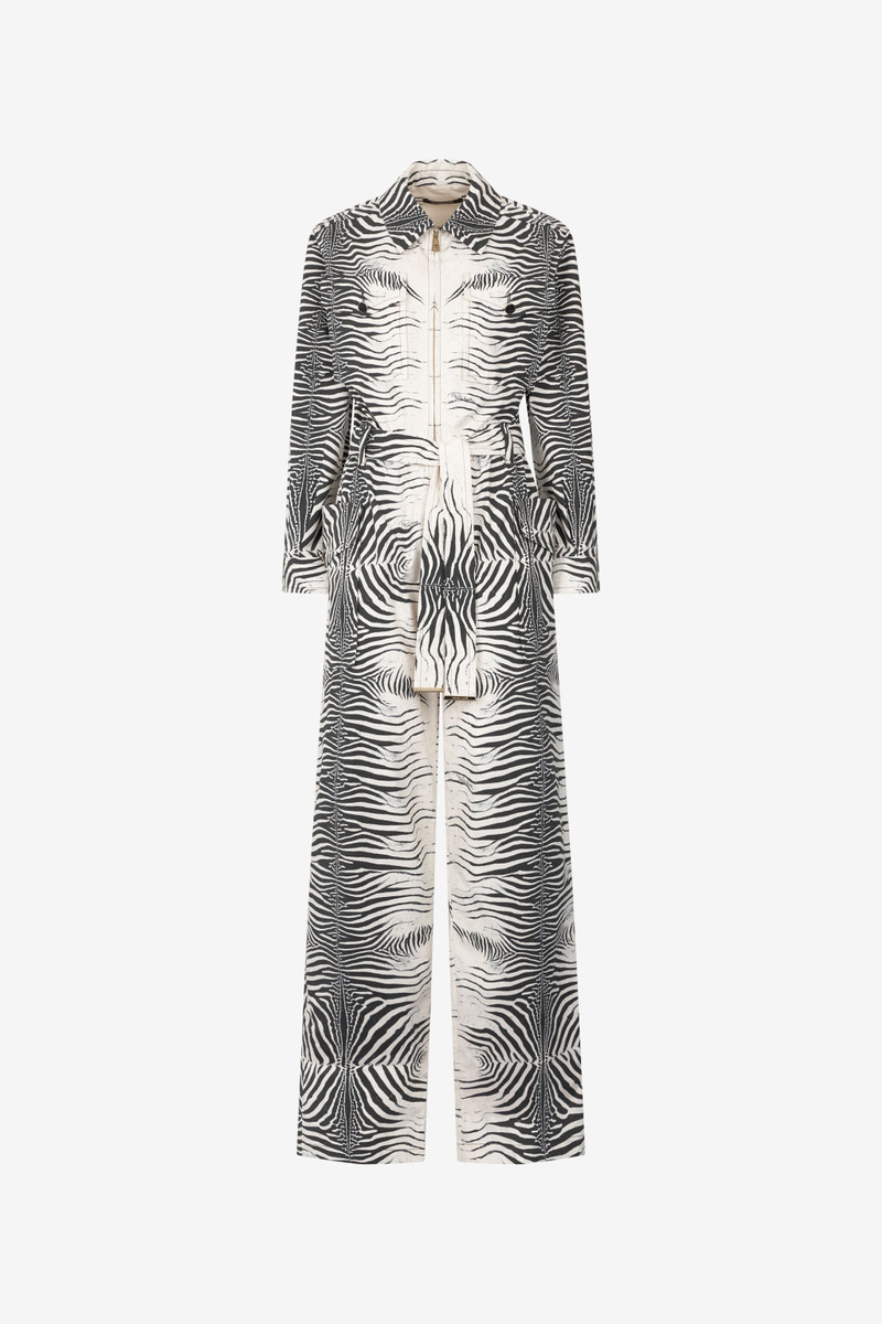 Zebra-Print Jumpsuit 1