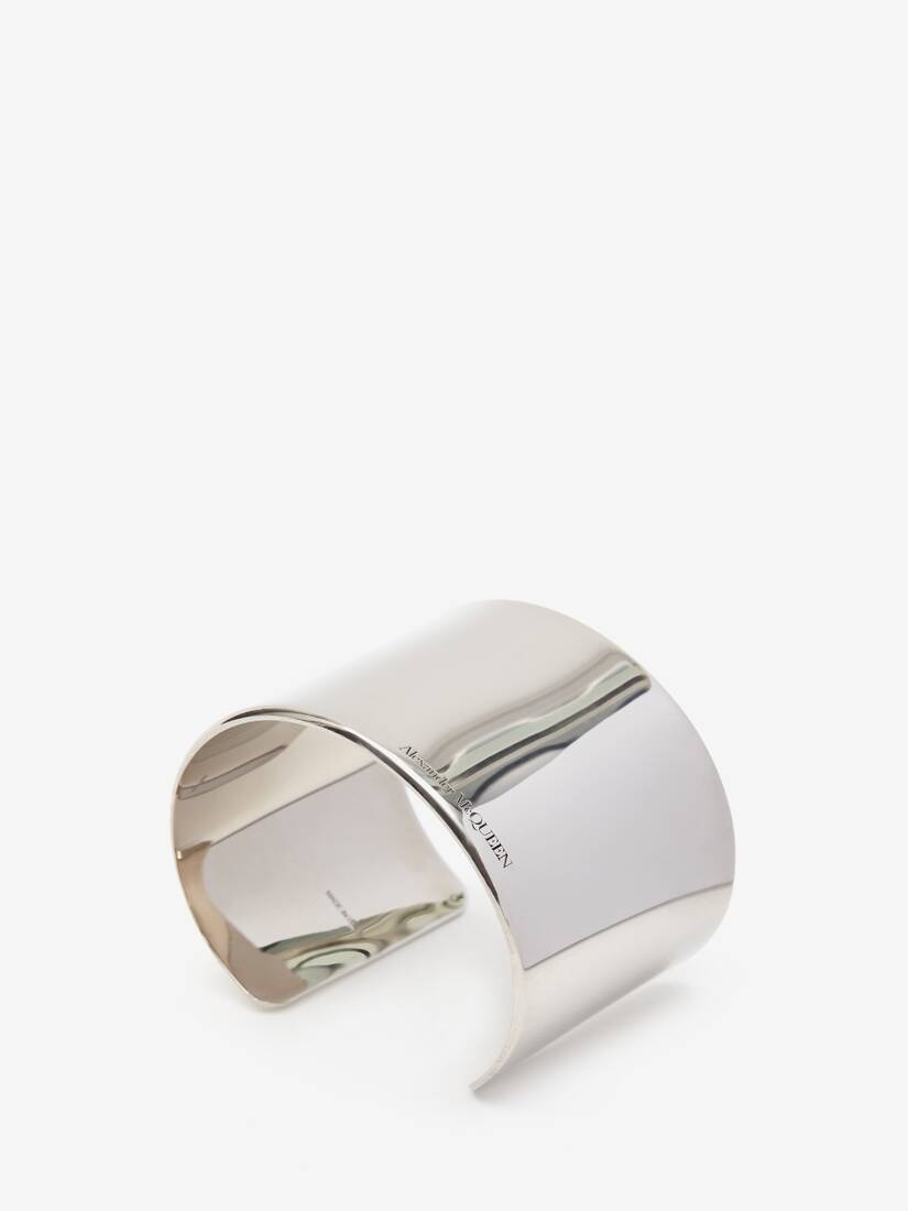 Women's Tall Metal Cuff in Antique Silver - 4