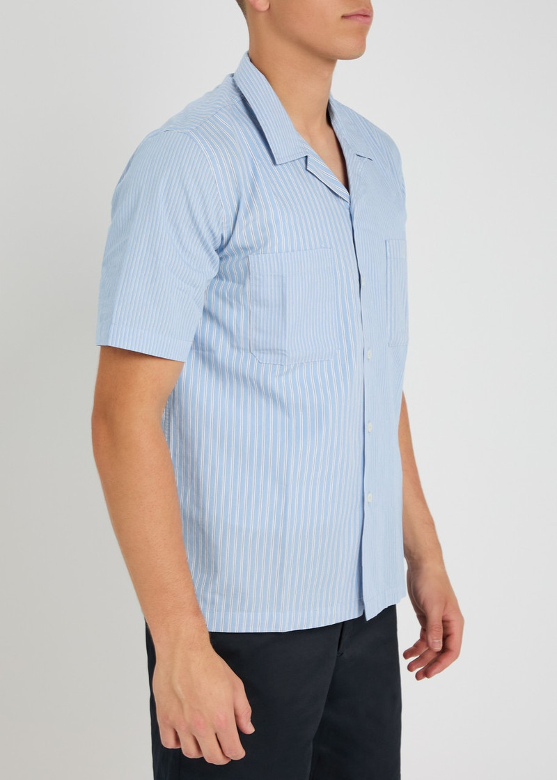 Universal Works Universal Works Road Striped Cotton Shirt outlook