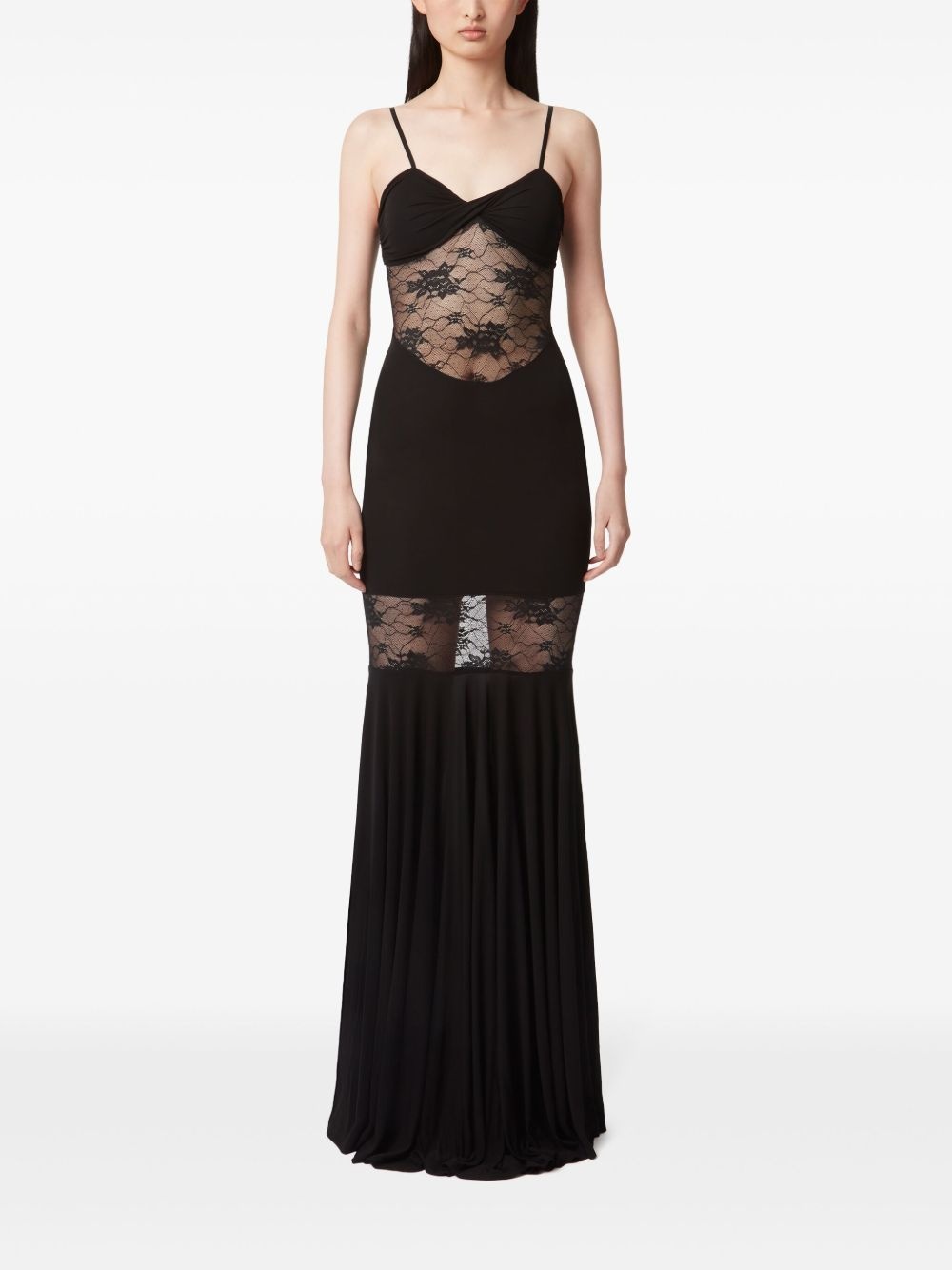 lace-detailing maxi dress - 2