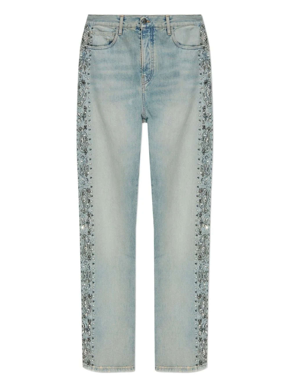 crystal-embellished jeans - 1
