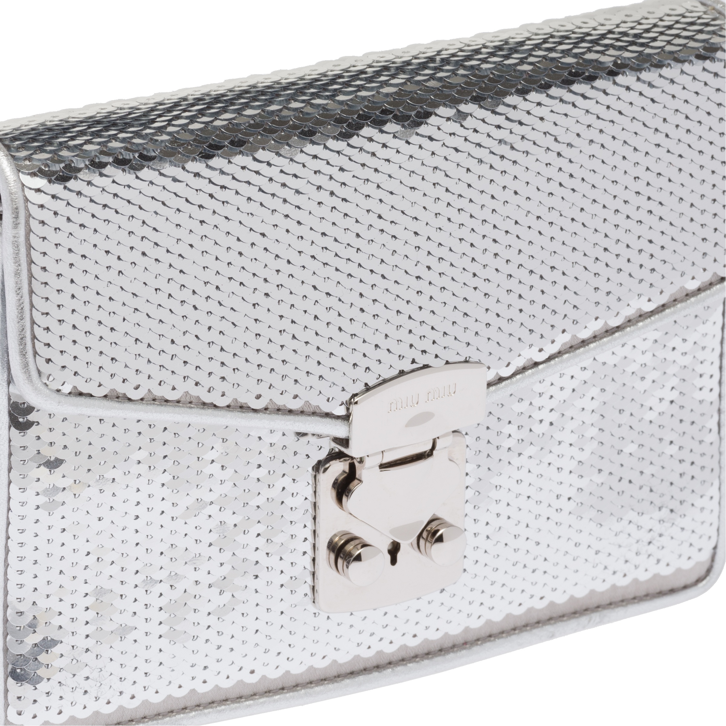 Miu Confidential nappa leather and sequin bag - 6