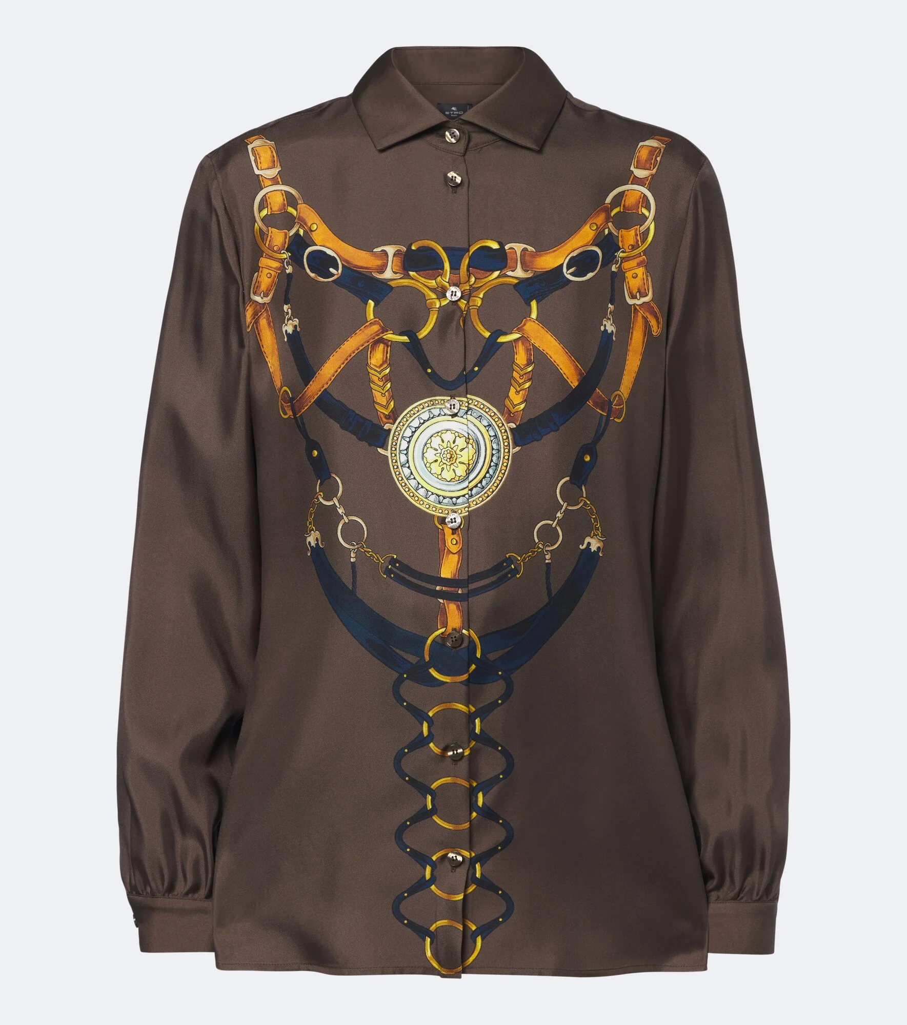 Printed silk shirt - 1