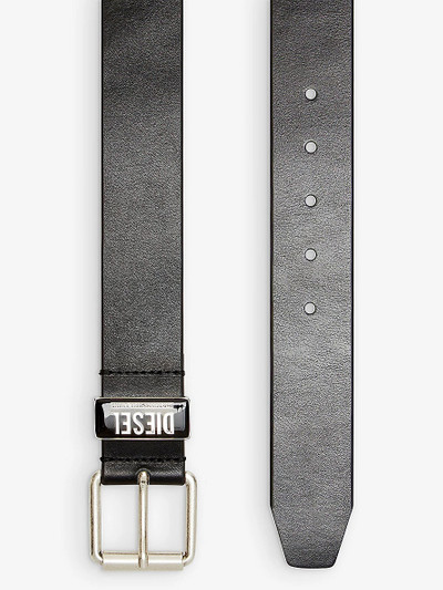 Diesel Logo-embellished leather belt outlook