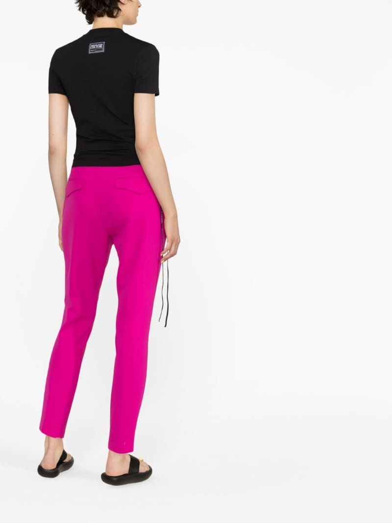 lace-up cotton T-shirt - 2