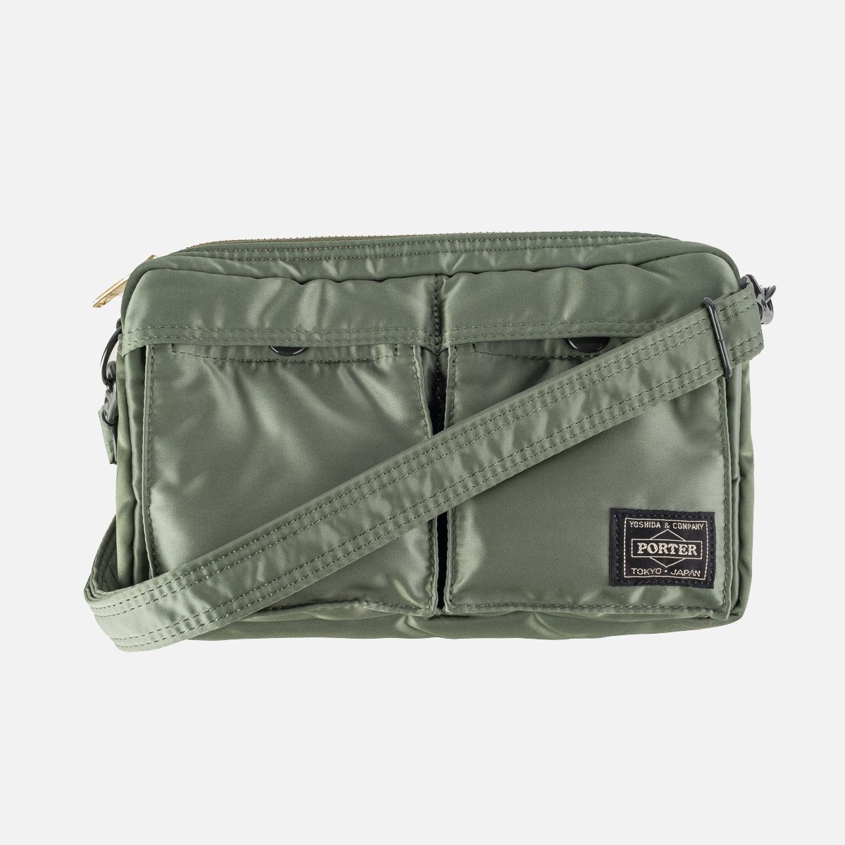 POR-SHLDR-GRN Porter - Yoshida & Co. - Tanker Shoulder Bag - Sage Green - 4