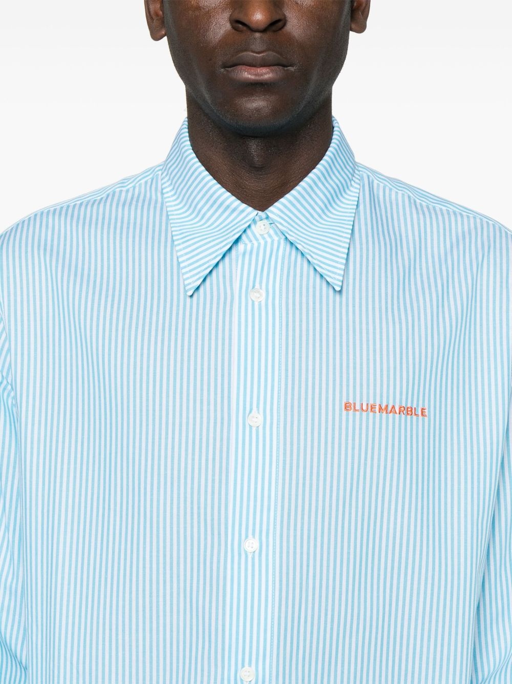 striped poplin shirt - 5