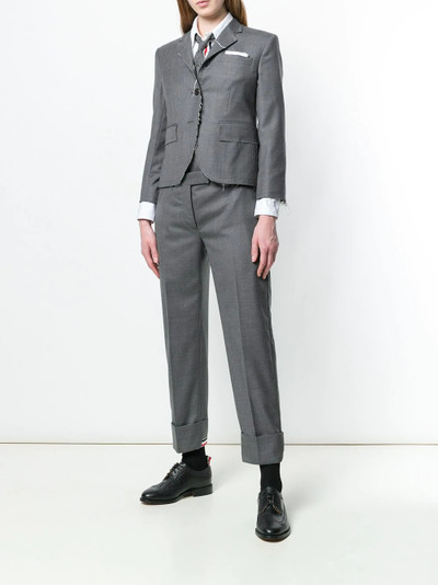 Thom Browne raw-edge single-breasted jacket outlook