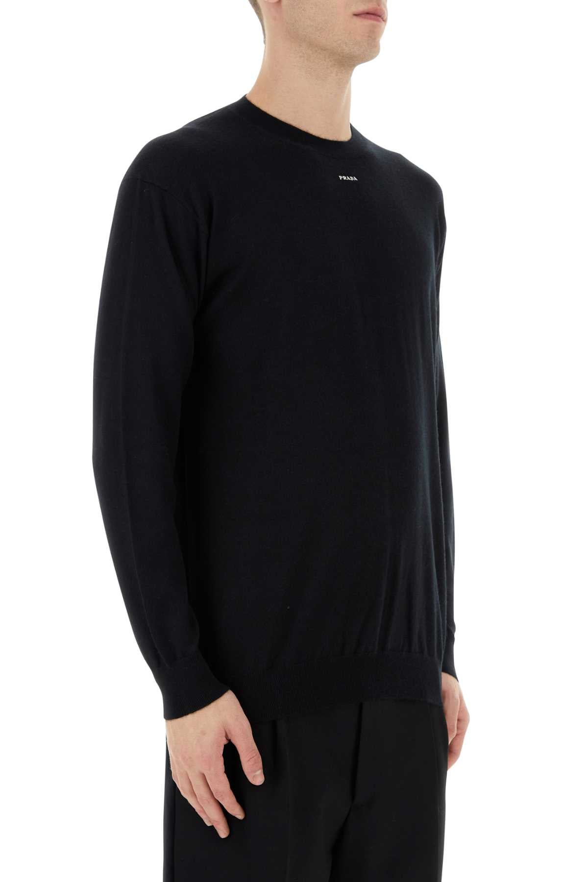 Prada Men Black Cashmere Sweater - 3