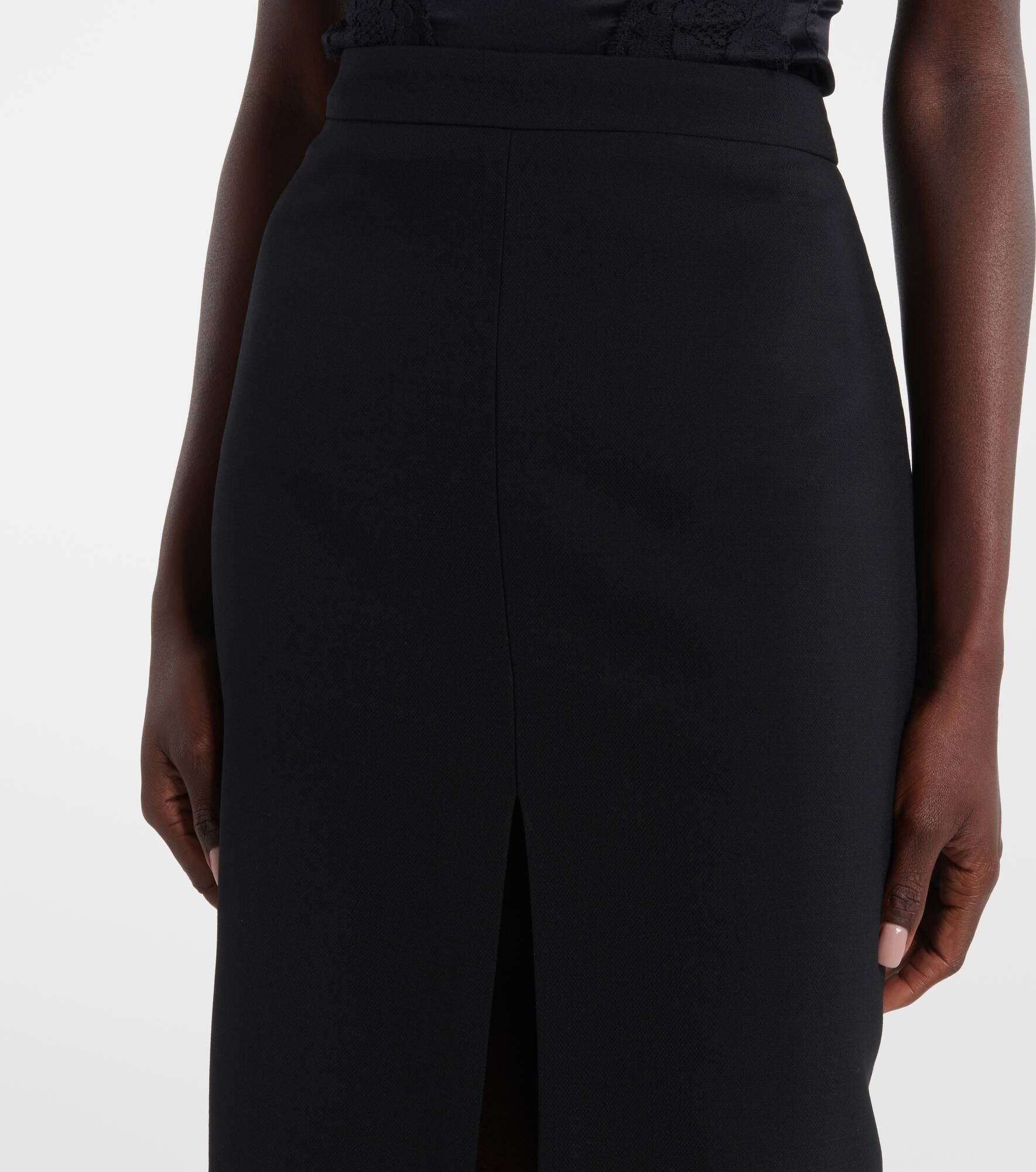 High-rise wool midi skirt - 4