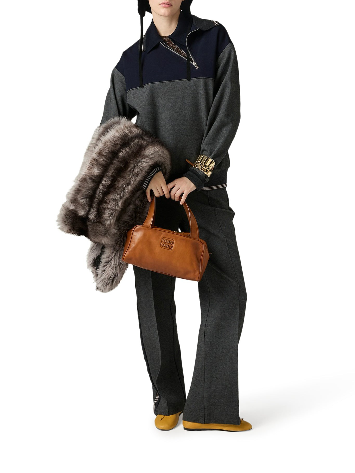 LEATHER TOP HANDLE BAG - 2