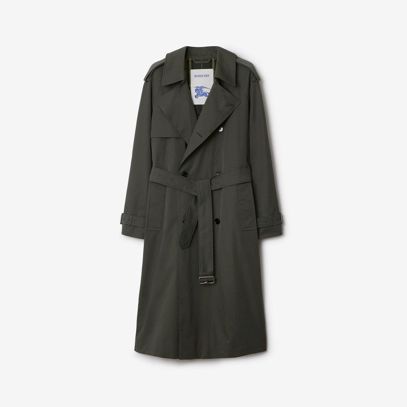 Long Gabardine Trench Coat 1