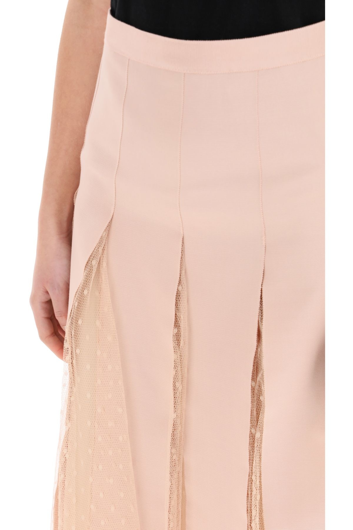 MIDI SKIRT IN GROSGRAIN AND TULLE - 5