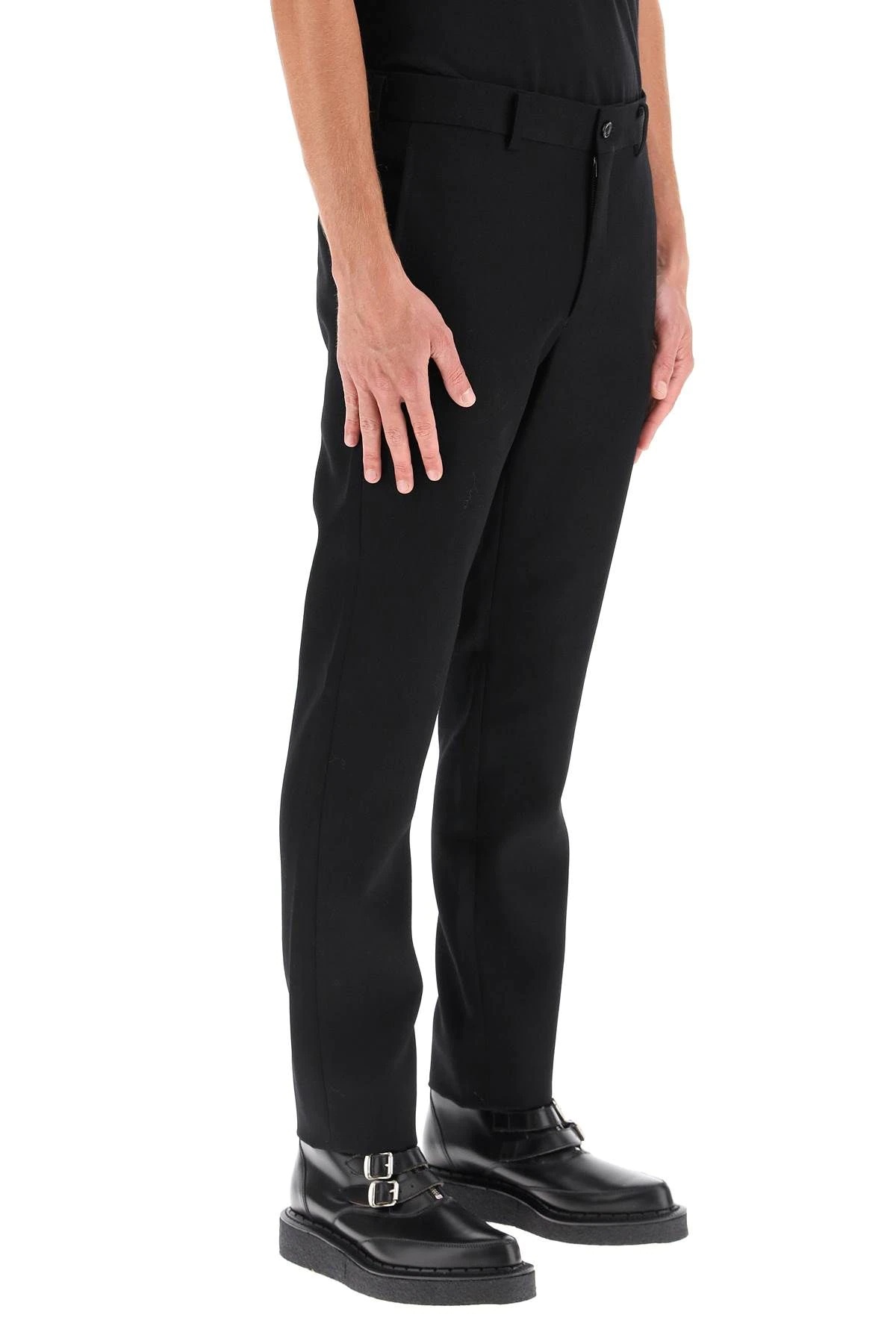 SLIM FIT WOOL TROUSERS - 3