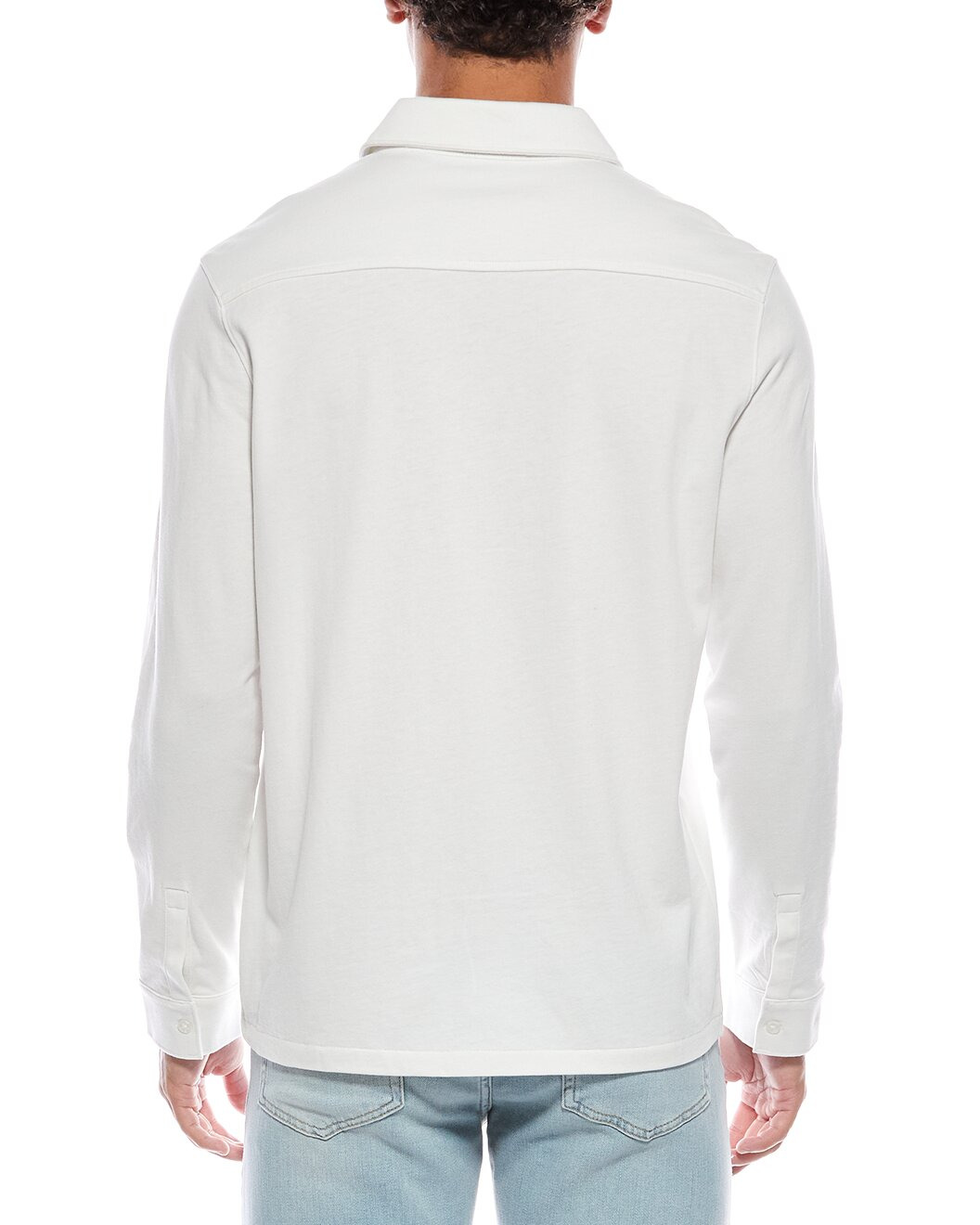 Vince Sueded Jersey Button-Down Shirt - 2