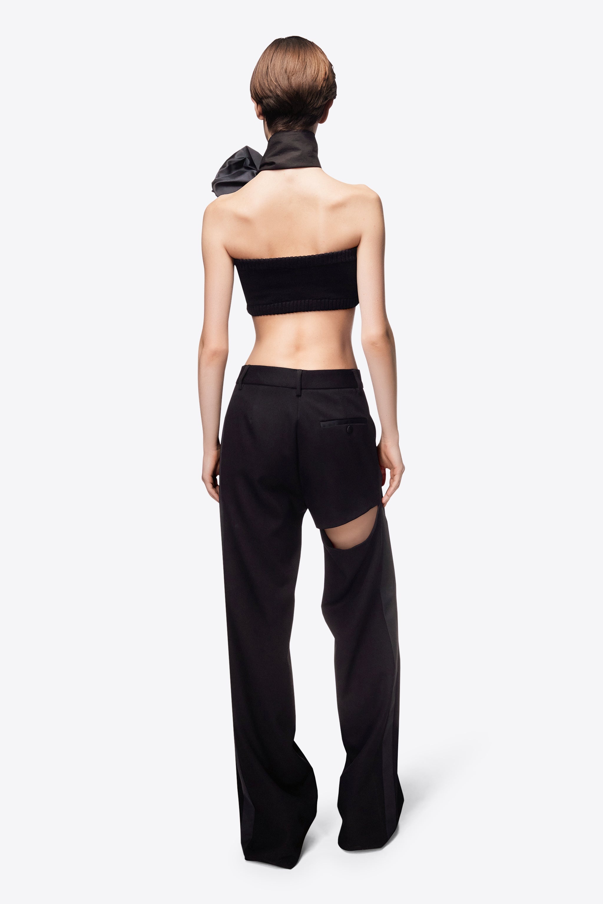 ASYMMETRIC SLIT TROUSER - 6