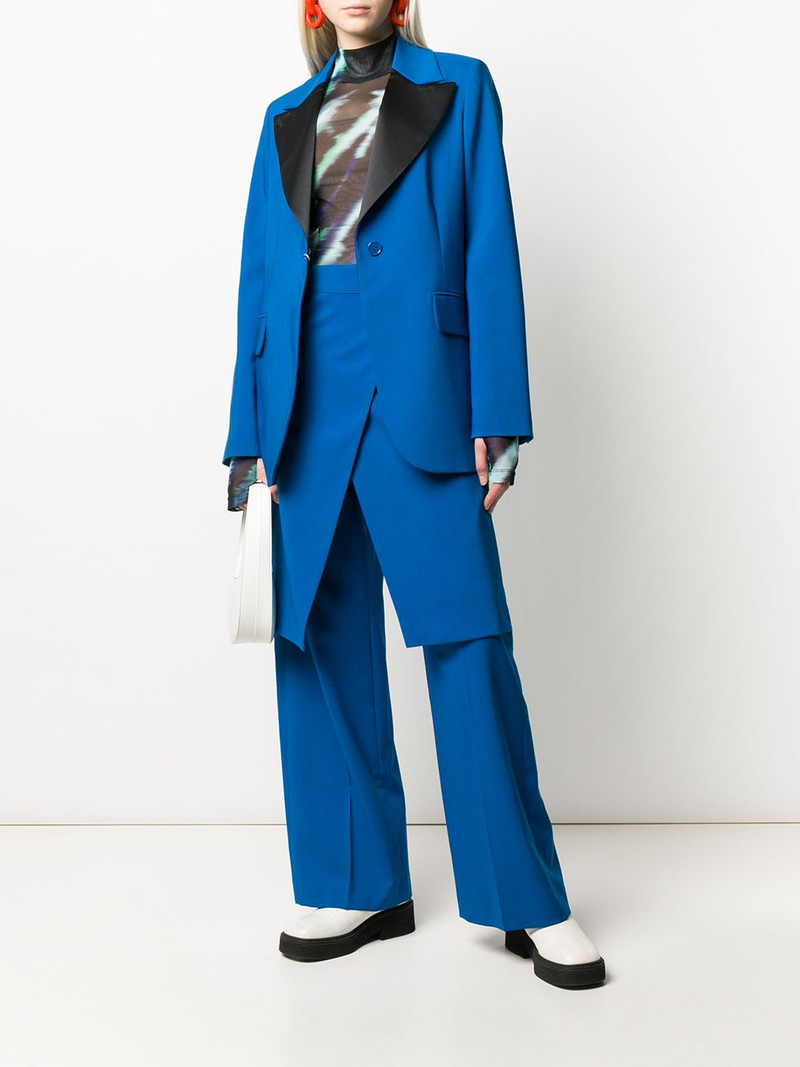 MM6 Maison Margiela contrast lapel blazer outlook