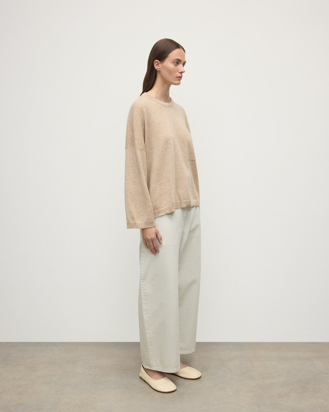 Gauzy Pocket Natural Cashmere Jumper - 3