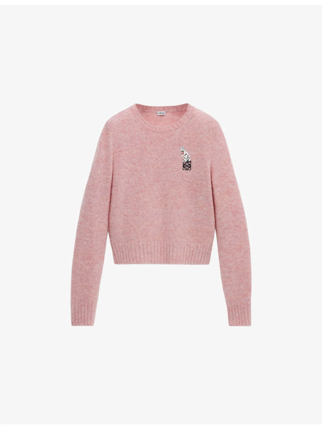 Logo-Embroidered Long-Sleeve Wool Blend Jumper - 1
