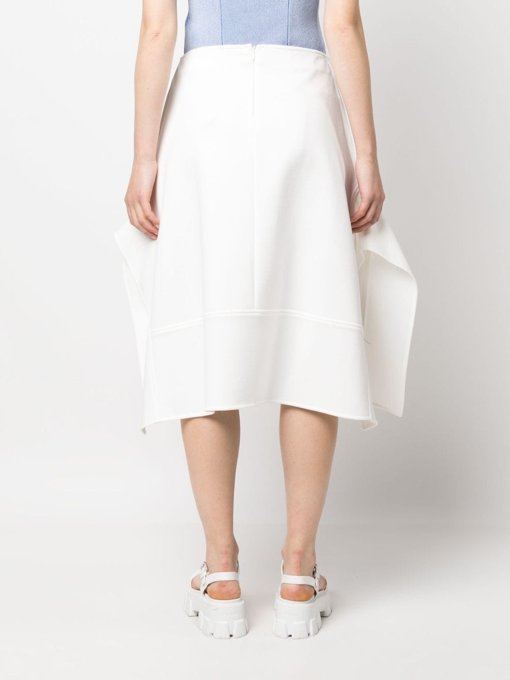 draped high-waisted midi skirt - 4