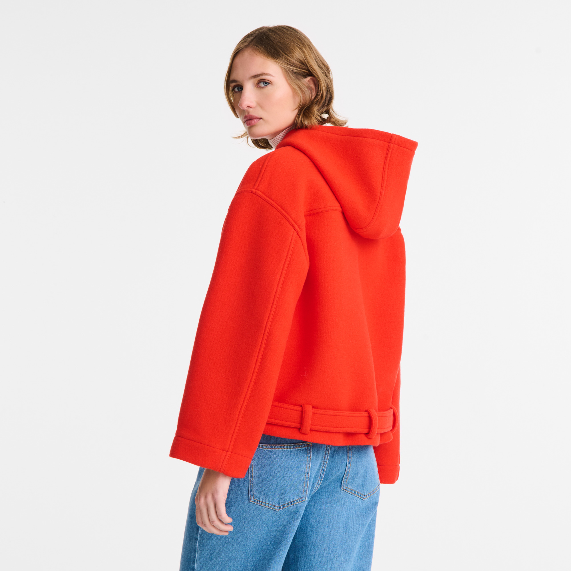 Jacket Red - Wool broadcloth - 3