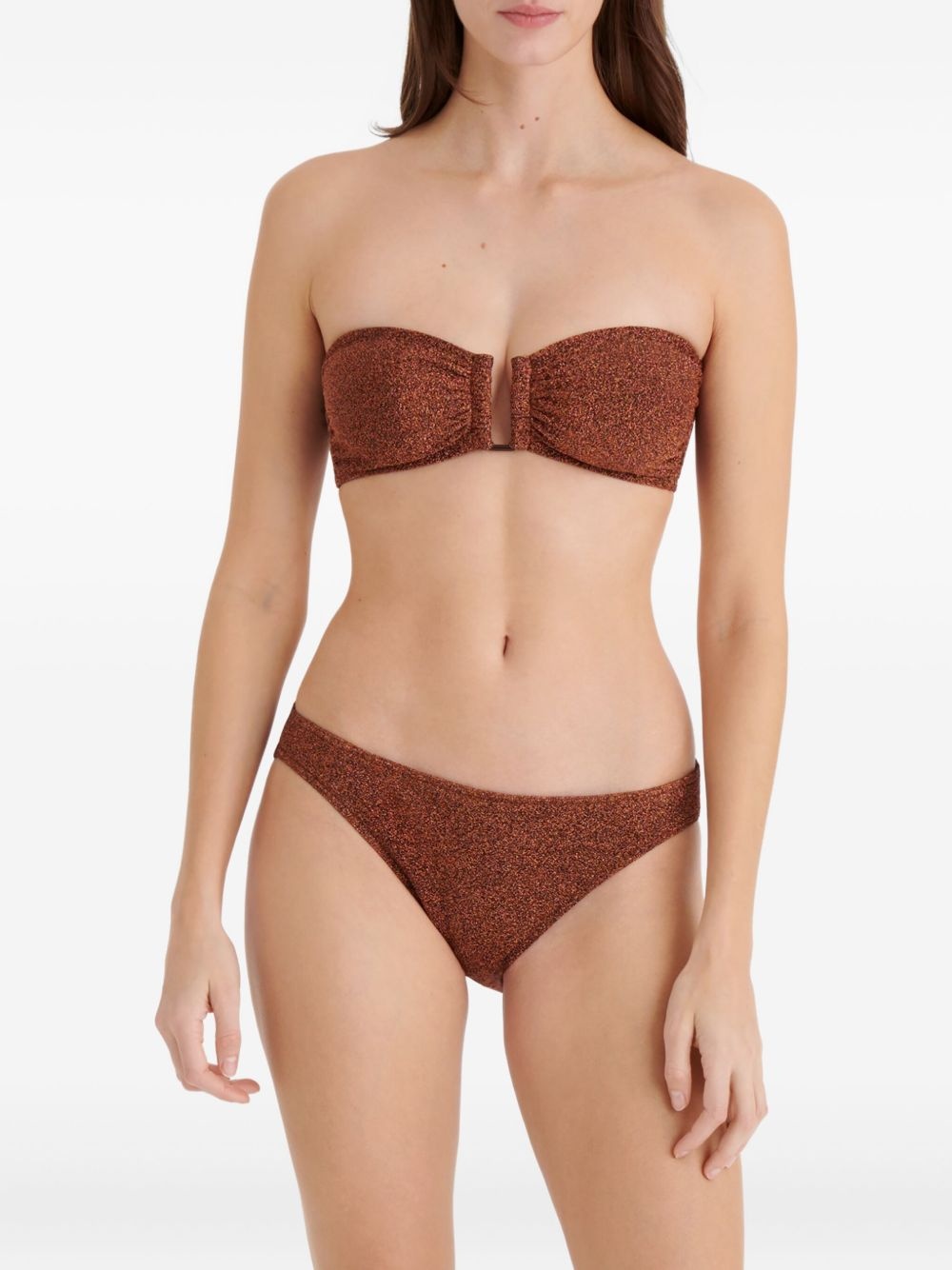 Flamboyant ruched bandeau bikini top - 3