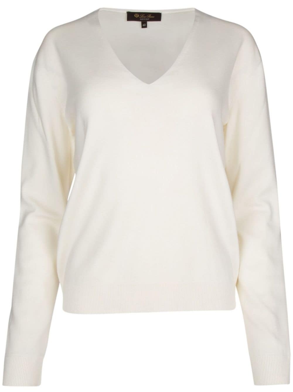 v-neck long sleeve jumper - 1