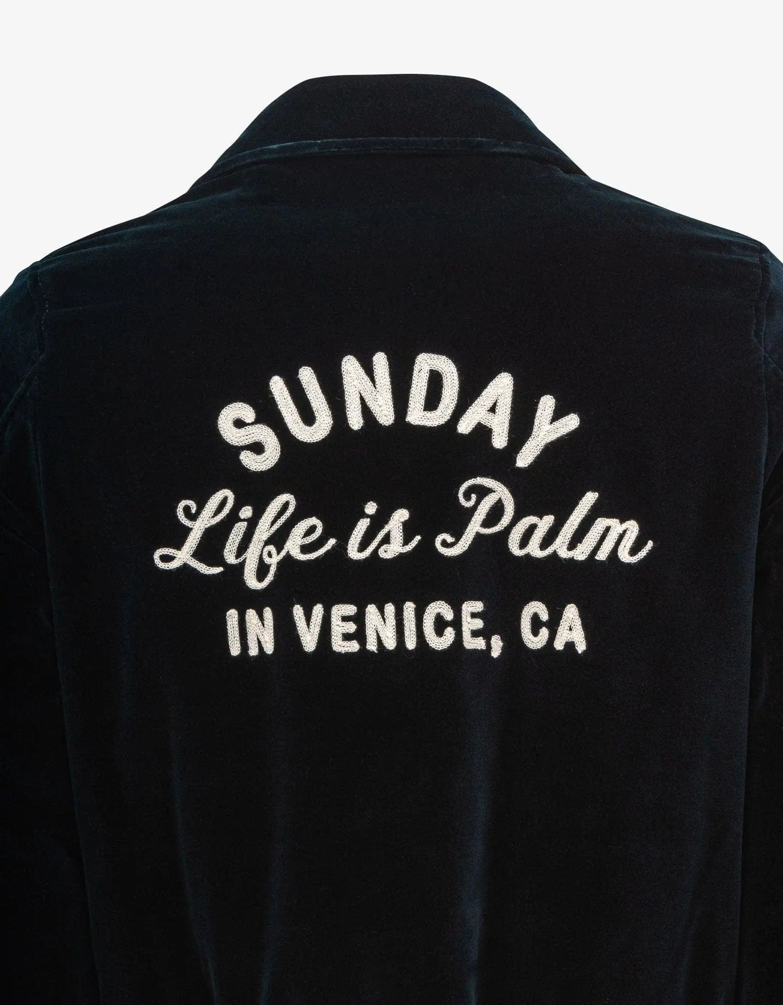 Palm Angels Blue Sunday Baseball Jacket - 4