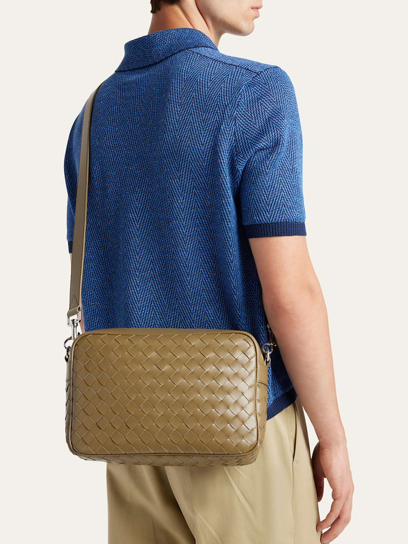 Bottega Veneta Men's Intrecciato Medium Crossbody Bag outlook