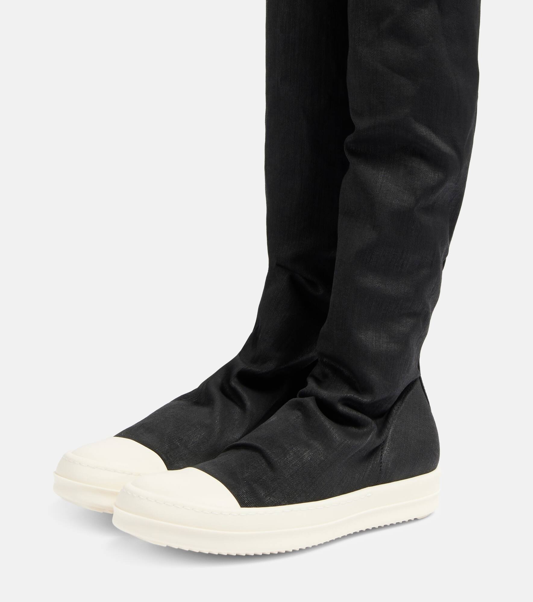 Denim over-the-knee sneakers - 8