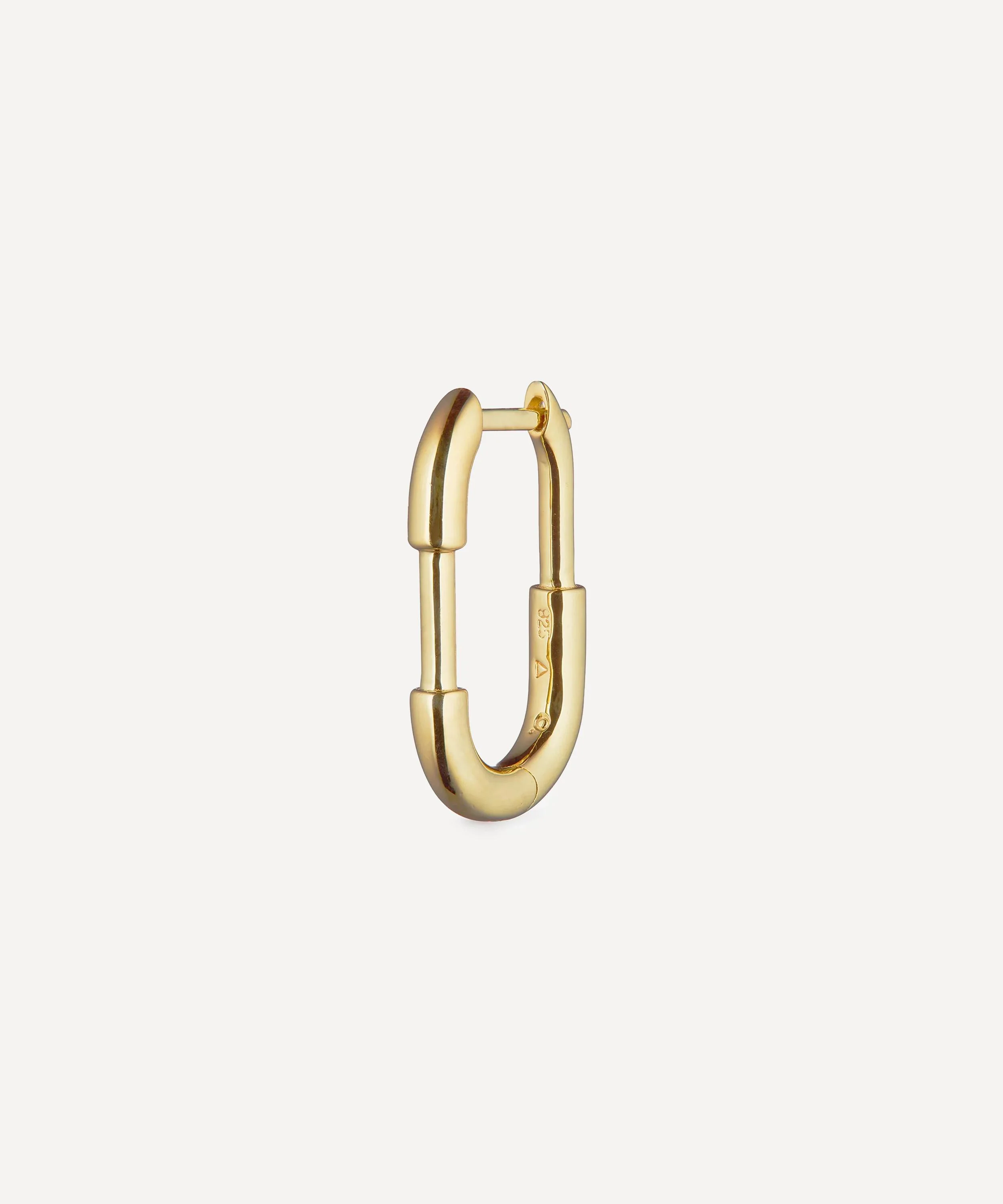 Gold-Plated Vermeil Silver Staple Hoop Earring - 1