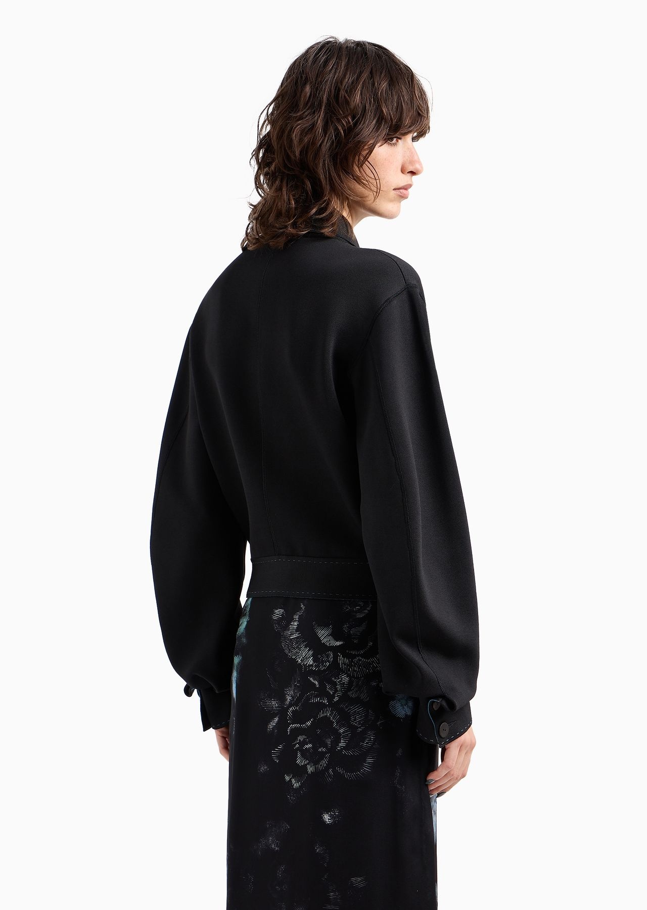 Bonded silk and viscose blouson - 3