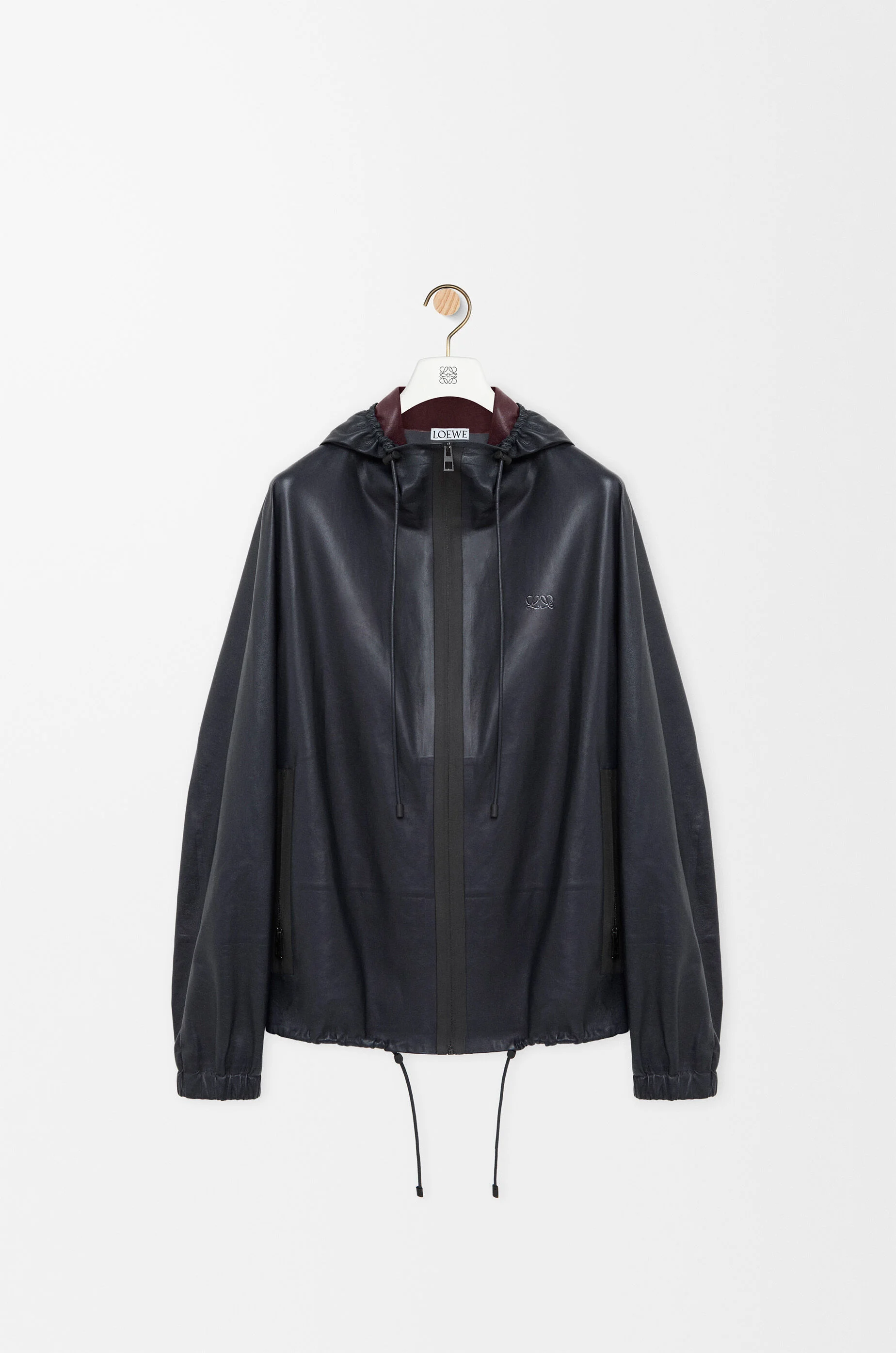 Hooded jacket in nappa lambskin - 1