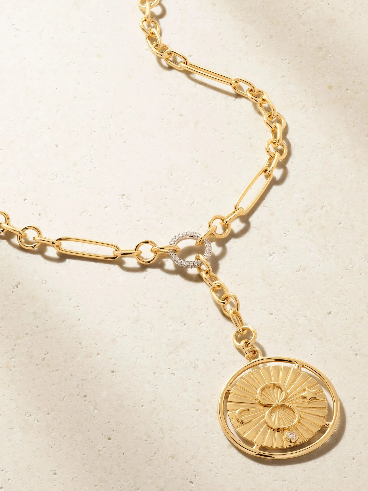 18-karat gold diamond pendant necklace Gold - 1