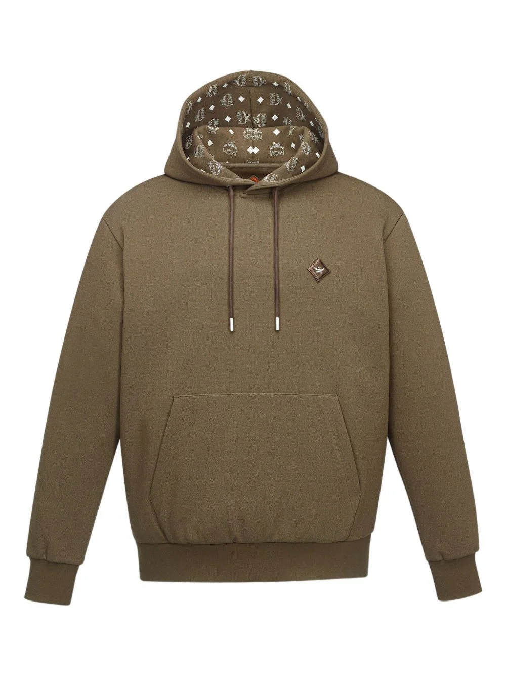 logo patch ponte hoodie - 1