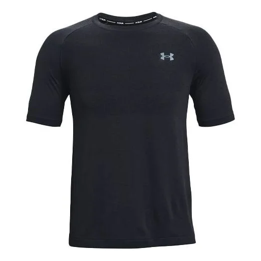 Men's Under Armour Vanish Seamless Logo Pattern Loose Round Neck Short Sleeve Gray 1361356-016 - 1