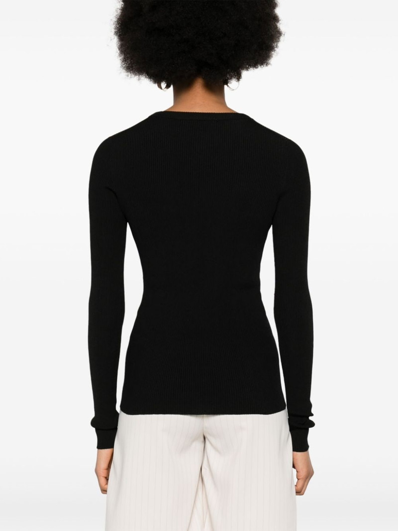 crew-neck ribbed jumper 4