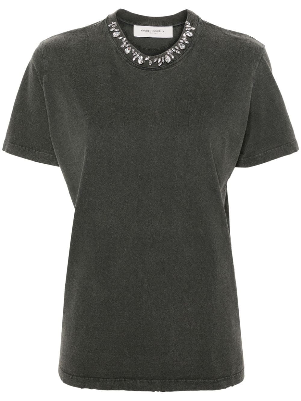 Embroidered cotton t-shirt - 1