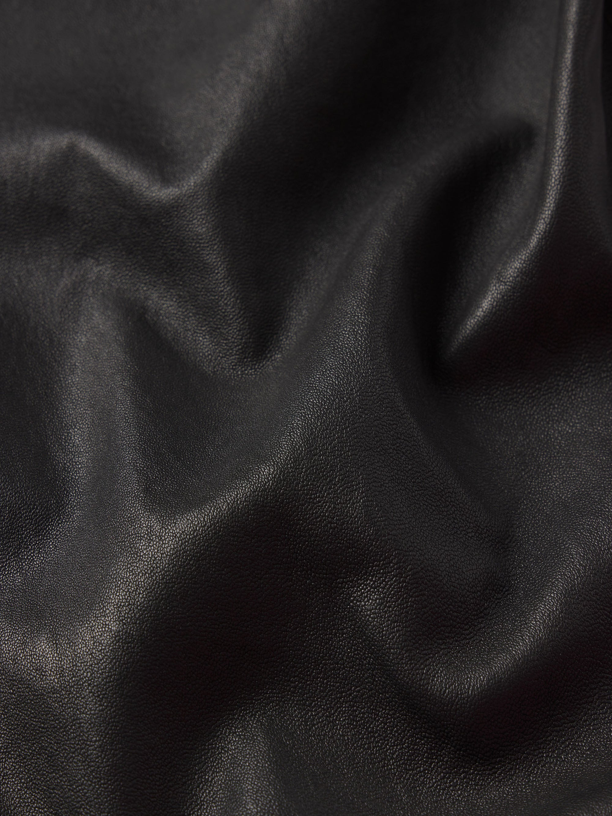 The Leather Reboot Crop in Black - 7