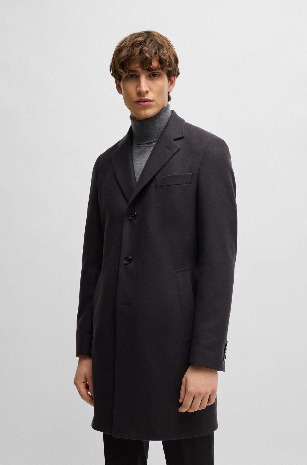 SLIM-FIT COAT IN A VIRGIN-WOOL BLEND - 2