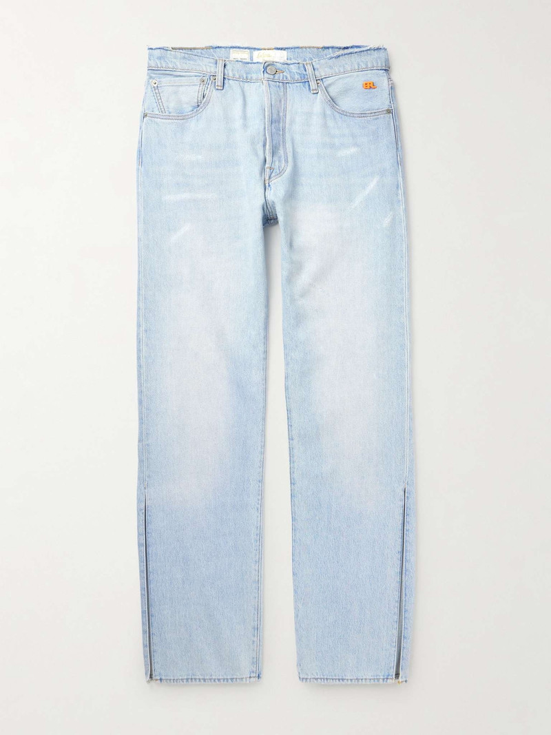 + Levi's Straight-Leg Distressed Logo-Embroidered Jeans - 1