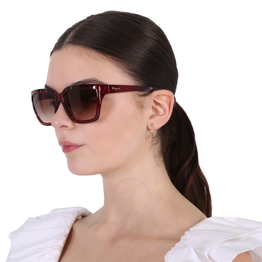 Salvatore Ferragamo Grey Rectangular Ladies Sunglasses SF1018S 655 5917 - 2
