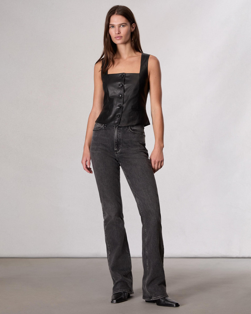 rag & bone Mariana Leather Vest outlook