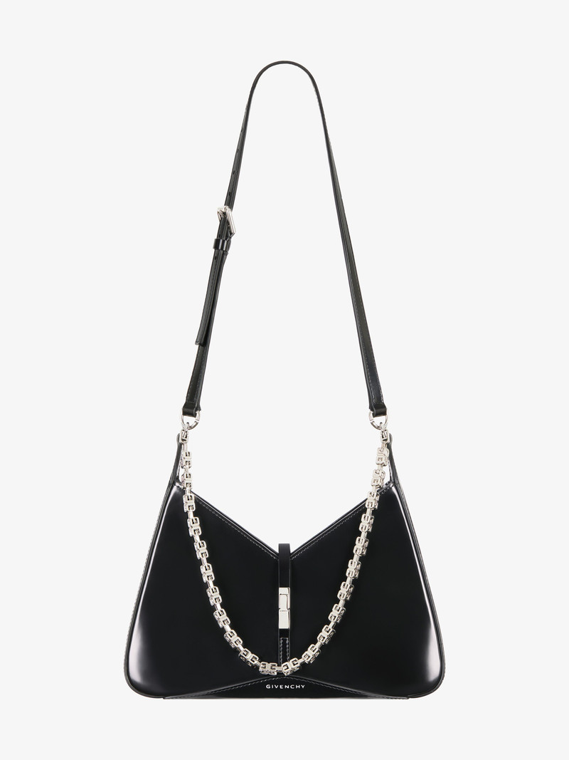 SMALL CUT OUT BAG IN SHINY LEATHER WITH CHAIN 4