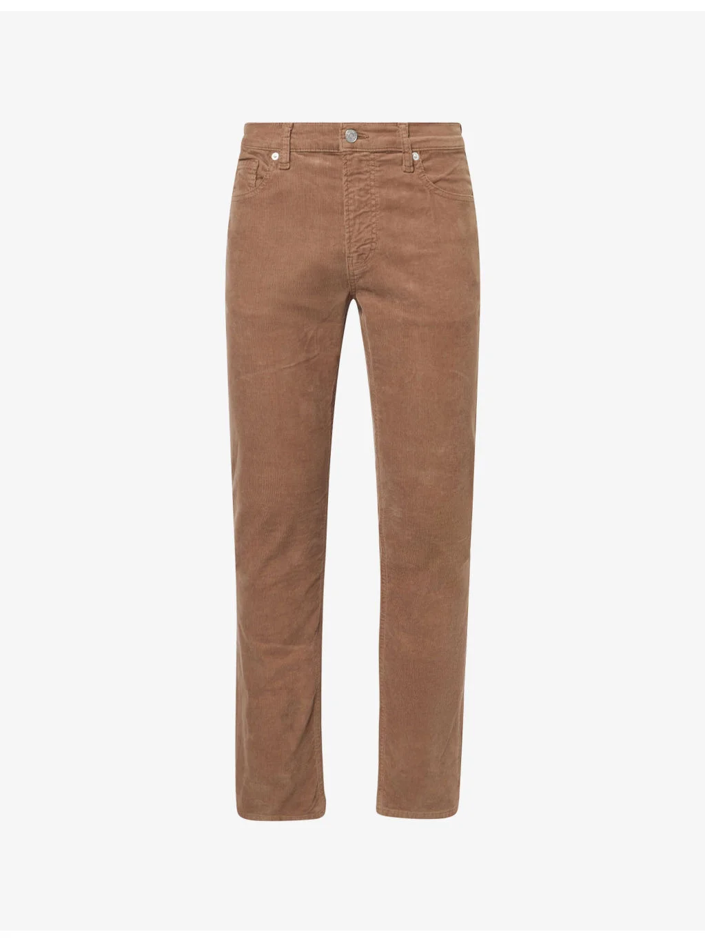 Mid-Rise Straight-Leg Cotton-Corduroy Trousers - 1
