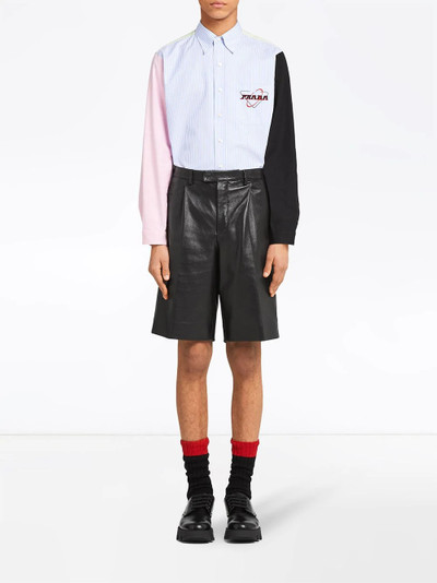 Prada leather Bermuda shorts outlook