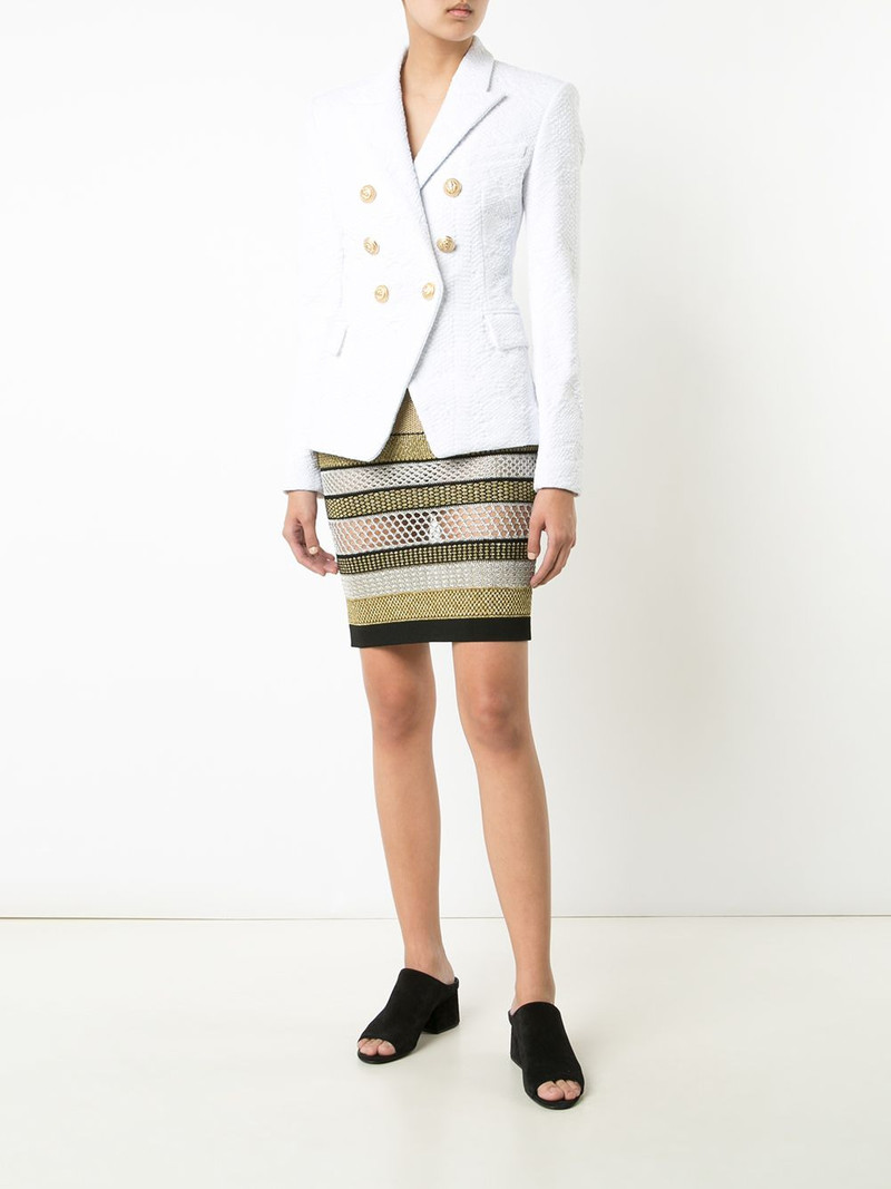 Balmain striped skirt outlook