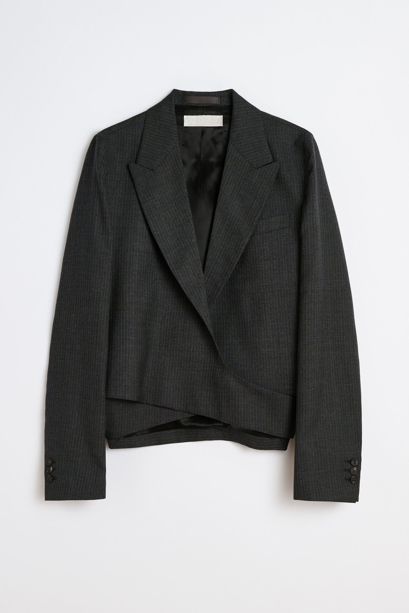 Our Legacy Wrap Blazer Smoke Grey Micro Herringbone 1
