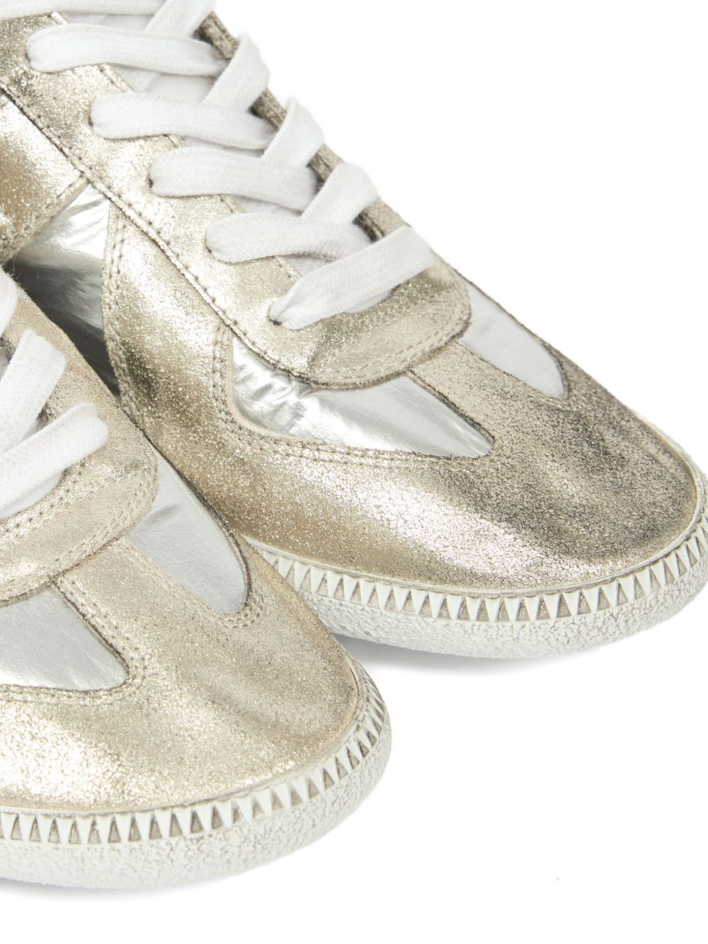leather low-top sneakers - 4